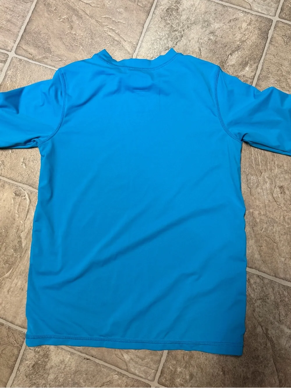 Bright Blue Short Sleeve Swim Rashguard